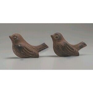 Vintage cast iron Bird face shape cabinet drawer door knobs handles 2pcs Lot #2